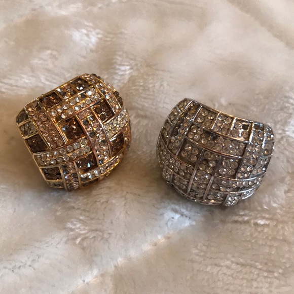 FINAL 💰 Set of 2 ALDO Rings Silver & Gold Size 8 - Picture 7 of 7